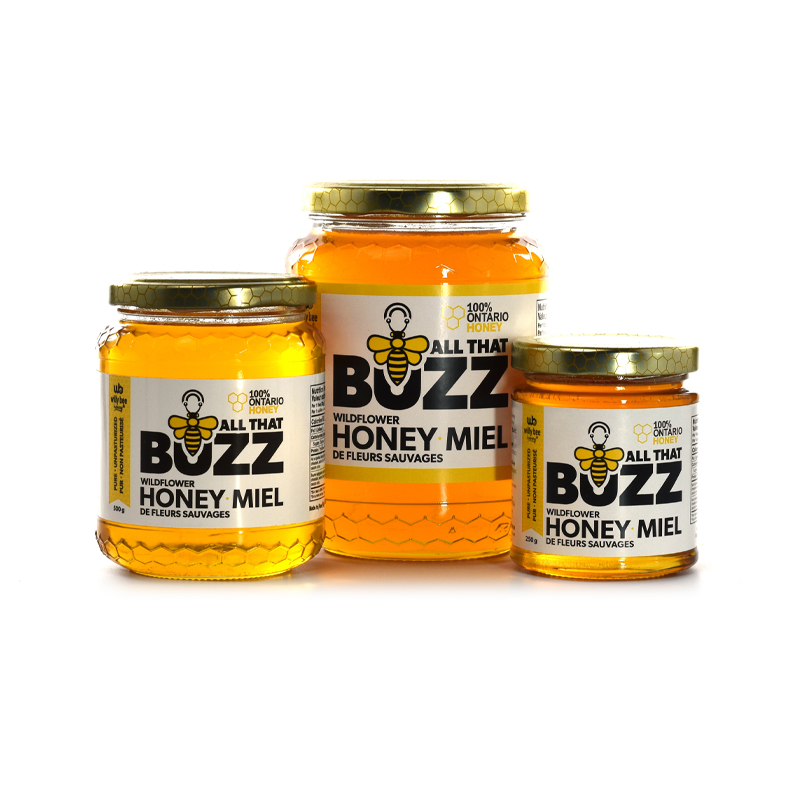 wildflower nectar honey, apiary, beekeeper, 100% Ontario Honey, all that buzz, nature's sweetener